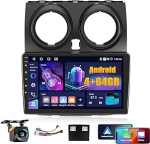 4+64G Android autoraadio Nissan Qashqai J10 2006-2016 juhtmevaba Carplay & Android Car, 9-tolline IPS puuteekraaniga raadio koos Bluetooth 5.0/GPS/Reversioonikaamera/FM/WiFi/SWCga