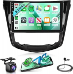 2G + 64G Android autoradio Nissan Qashqai J11 X-Trail T32 2013-2017 10,1-tolline autoradio juhtmevaba Carplay Android auto navigatsioon GPS WiFi peegel Link Bluetooth FM/RDS/EQ/USB/SWC tagumine vaade