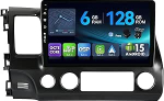 [6G + 128G, Octa-Core] - MSD autoradio Honda Civicile (2006-2011) Android 15 GPS navigatsiooniradio CarPlay Android auto roolijuhtimine Dual Band WiFi DSP DAB tagurduskaamera MIC 2 DIN 9-tolline