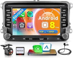 6G + 128G 8 Core Android autoraadio VW Golf 5 6 Passat Polo Tiguan Touran Caddy Skoda Seat 7-tolline autoraadio Traadita Carplay Android auto GPS navigatsioon WiFi Mirror Link Bluetooth FM/RDS/DSP