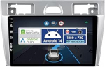 Android 14 autoraadio Ford Fiesta Mk VI 5 Mk5 (2002-2008) - Juhtmevaba CarPlay Android auto - tagurduskaamera - 2G + 32G - IPS 9-tolline 2 DIN - DAB roolijuhtimispult Dual Band WiFi DSP