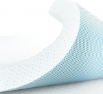 CHUN YI Double Memory Foam Mattress Topper with Non-Slip, Ventilated Hypoallergenic Bamboo Cover, Soft, Flexible Memory Foam Design for Pressure Relief, White (7.5 cm, 135 x 190 cm)