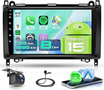 【8 Kern 6+128G】 Carplay Bildschirm f&uuml;r Mercedes Benz B200 W169 W245 W639 Sprinter Vito Viano Autoradio Android 9 Zoll Touchscreen mit Android Auto/Navi/WiFi/GPS/RDS/FM/Bluetooth/USB/DSP+R&uuml;ckfahrkamera
