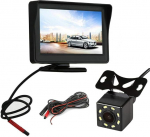 Riloer auto tagumise vaatekaamera komplekt, 4,3-tolline digitaalne TFT LCD monitor + veekindel HD tagavaraparkimiskaamera enamikule 8V-12V s&otilde;idukitele, IR &ouml;&ouml;vaatega, 170&deg; lai nurkaga