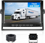 Hikity AHD tagurduskaamera komplekt koos 7-tollise tagantvaate monitoriga, 12-24 V kaabliga tagurduskaamera komplekt koos P68 veekindla IR &ouml;ise vaatega auto tagurduskaamera 4 Pin 15 m autole, maasturile, kaubikule, haagissuvilale,