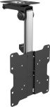 PureMounts PM-SLOPE-37 Premium Deckenhalterung f&uuml;r Fernseher, optimal f&uuml;r Dachschr&auml;gen, neigbar max. 105&deg;, h&ouml;henverstellbar, Traglast: max. 20kg, VESA kuni 200x200, universell Schwarz/Silber.