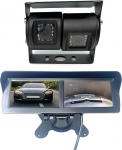 Dolphin Automotive Commercial Van Dual Twin Commercial tagantvaate kaamera must (koos 4,3" Dual Dash Monitoriga)