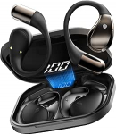 Open Ear Kopfh&ouml;rer Bluetooth 6.0 mit HD Mic, 2025 Kopfh&ouml;rer Kabellos Bluetooth HiFi Stereo mit Ohrhaken, 40H Spielzeit, Bluetooth Kopfh&ouml;rer mit LED-Anzeige, IP7 Wasserdicht Ohrh&ouml;rer f&uuml;r Sport, Schwarz