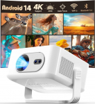 Magcubic HY300max Android 14 Mini projektor 4K & 8K Dual Band WiFi 6 BT 5.4, 260 ANSI toetab automaatset fookust ja trapetsikorrektsiooni Sobib kodukino projektoriks