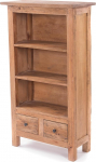 DESIGN DELIGHTS Libros Bookcase, Mahogany Wood, 102 x 57 cm, Wooden Bookcase, Wooden Shelf with Drawers, Kitchen Cabinet