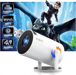 [2025 Uuendatud & Android 11.0] Mini projektor Native 720P HD, toetab 4K 1080P, XGODY Gimbal 3 Portable Projector 12000 Lumen, WiFi 6, Bluetooth, Auto Keystone, videoprojektor kodukino jaoks (valge)