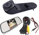 1280 x 720 Pixel Super HD piduritulede tagurduskaamera komplekt koos tahavaatepeegli monitoriga, 170 &deg; laia nurga veekindel &ouml;ise n&auml;gemise tagurduskaamera asendamine VW Crafter 2017 MAN TGE alates 2017. aastast