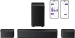 ULTIMEA 5.1 Soundbar Dolby Atmos, 3D Surround Sound System, Soundbar TV-seadmetele koos subwooferiga, 2 tagumist k&otilde;larit, Sound Bar Bluetooth 5.3 reguleeritava bassiga, Poseidon D60