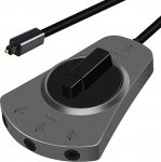 EMK optilise kaabli splitter 1 in kuni 3out optilise helikaabli splitter 3 porti digitaalne Toslink kaabli splitter manuaalne konverter TV, DVD, k&otilde;lar, Soundbar (1 meeter)