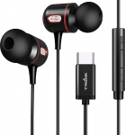 TRILINK USB C k&otilde;rvaklapid juhtmega k&otilde;rvaklapid mikrofoni ja helitugevuse reguleerimise abil, mis &uuml;hilduvad iPad Pro 11-tollise / 12,9-tollise / MacBook/MacBook Pro/Air, Google Pixel, Huawei Xiaomi, Samsungiga