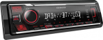 Kenwood KMM-BT408DAB USB autoraadio DAB+ ja Bluetooth Hands-Free komplektiga (heliprotsessor, USB, AUX, 1 x Pre-Out 2,5 V, 4 x 50 Watt, nupuvalgustus, punane, sisaldab DAB+ antenni)