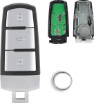 433MHz 3 nupuga kaugjuhtimispuldi auto v&otilde;ti ID48 kiibiga 3C0959752BA Volkswagen Wv CC Passat Passat B6 B7 Magotan + v&otilde;tmehoidja