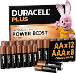 DURACELL Plus AA ja AAA patareid (12xAA ja 8xAAA) - leelispatareid 1.5V