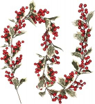 180 cm j&otilde;ulumarjadega garland, j&otilde;ulud kunstlik Holly Berry Garland Talvine punane marja garland koos Holly Leaves maja mantli kaminale talvehooajal puhkuse kaunistamiseks