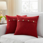 Meekio komplekt 2 j&otilde;ulupadja katted 18 x 18 cm j&otilde;ulukaunistuste jaoks Maamajade padjakatted kookosp&auml;hkli n&ouml;&ouml;pidega