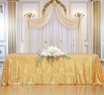 B-COOL Gold Sequin laudlina &otilde;mblusteta 90 x 132 tolli ristk&uuml;likukujuline j&auml;rjestus tabel katab s&uuml;nnip&auml;eva kooki partei j&otilde;ulukaunistus Vintage pulm laudlina
