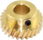 ELILANEY Messing 1 Modul 26 Z&auml;hne 45 Grad versetztes Zahnrad Rechtsdrehendes Schneckenritzel 1M 26T Spiral-Schr&auml;gverzahnung Schr&auml;gverzahnt(30mm samm 14mm bore)