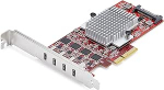 StarTech.com 4-portiline USB-C 10Gbps PCIe kaart, 4X eraldi USB 3.2 kontroller, PCI Express 3.0, standardprofiiliga kinnitus, TAA