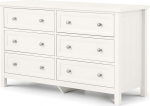 Julian Bowen Maine 6 Drawer Chest of Drawers Surf White