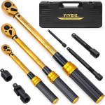 YIYEIE 8-osaline mutriv&otilde;tmete komplekt | 5-26 10-70 20-230 Nm | 72Z ratas 1/4 tolli 3/8 tolli 1/2 tolli | ISO 6789 &plusmn;3% t&auml;psus | Professionaalne autot&ouml;&ouml;riist jalgratta, auto, mootorratta jaoks | Kalibreerimistunnistus