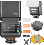Godox iT32 TTL kaamerasalam koos X5 S juhtmevaba v&auml;lklambi p&auml;&auml;stikuga 2.4GHz HSS 1/8000s GN18 koos magnetilise hajutiga Sony kaameratele (IT32+X5S)