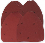 Schleifpapier Haken und Schleife Dreieck Schleifpa 140 x 98 mm 6-Loch-Schleifbl&auml;tter, dreieckig, rotes Schleifpapier, Klettverschluss, K&ouml;rnung 40-1000, Schleifscheibe for Schleifen von Holz (20 St&uuml;ck)