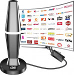 DVTB2 antenn koos v&otilde;imendiga, DVB-T&DVB-T2 antennide siseantenn, 450 km pikkune kaugus ja 360&deg; vastuv&otilde;tt, toetab 4K 1080P, TV Free DVB-T2 VHF UHF-3M koaksiaalkaabel