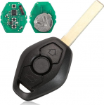 Heart Horse 433 MHz 3 nupuga autopuldi v&otilde;ti ID46 kiibiga ja patareiga BM-W 3 5 7 seeria E46 E60 E83 E53 E36 E38 auto v&otilde;tme puhul HU92 teraga (&uuml;hildub: CAS2 s&uuml;steemiga)