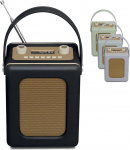 LEMEGA CR9 Kaasaskantav Retro DAB raadio (DAB+, FM, Bluetooth 5.3, 60 eelseadistust, &auml;ratuskell, 2 &auml;ratuskella, uneaeg, k&otilde;rvaklapipesa, puidust korpus, nahast pind, kandek&auml;epide) Digitaalne raadio, k&ouml;&ouml;k