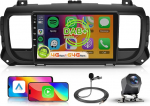 【8 Kern 4+64G】 Hodozzy Carplay DAB+ Autoradio f&uuml;r Citroen Jumpy 3/Peugeot Expert/Toyota Proace, 10 Zoll Touchscreen Android Autoradio mit Android Auto/WiFi/GPS/RDS/FM/Bluetooth/USB+R&uuml;ckfahrkamera