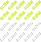 hankekaart 40 St&uuml;ck Servo-Verl&auml;ngerungskabel-Clips, Servo-Kabel, Sicherheitsverbinder, Blei-Draht-Schnallenschloss f&uuml;r ferngesteuertes Auto, Flugzeug, Boot, DIY-Y-Adapterkabel, transparent/gelb