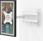 TV monitori seinakinnitus Show 15, reguleeritav klamber p&ouml;&ouml;rlev ja kallutatav universaalne 13-30 tollile 100 x 100, 75 x 75 mm metallist teleriklamber (valge)