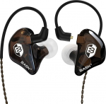 BASN Bsinger Bsinger In-Ear Monitors m&uuml;raeristavad k&otilde;rvaklapid, Dual Dynamic Drivers High Definition Wired Earbuds eemaldatava MMCX kaabliga muusikutele trummaritele lauljatele (pruun)