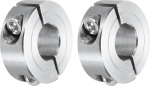 sourcing map Schaftmanschette 13 mm Bohrung, doppelt geteilt, 304 Edelstahl, Klemmwellenmanschetten f&uuml;r industrielle Automatisierung, F&ouml;rderbandsysteme, 2 St&uuml;ck