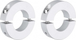 QUARKZMAN 2 pieces double split clamping ring for 32 mm shaft, two-piece clamping ring, 60 mm outer diameter, 15 mm thickness, aluminium alloy set screw split clamping ring