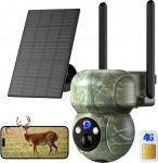 4G LTE v&auml;ljas p&auml;ikese looduskaamera: 2K valvekaamera aku SIM-kaardiga - v&auml;ljas kaamera traadita liikumisanduriga veekindel &ouml;&ouml;n&auml;gemine v&auml;rviline IP66