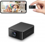 Liretope Mini Camera, 4K HD WiFi Surveillance Camera Indoor for Live Transmission Mobile Phone App, WiFi Camera Night Vision Camera with Motion Sensor / Long Battery Life / Cloud Storage Plate