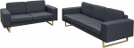 JUNZAI 2-Seater and 3-Seater Sofa Set, Couch for Living Room, for Flats, Couch with Sleep Function, Lounge Sofa, Sofas & Couches, Relax Sofa, Dark Grey
