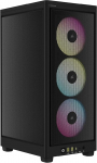 Corsair iCUE 2000D RGB Airflow PC-korpus Mini ITX - vorm Mini-ITX - terasplaadid - 3 x Slim AF120 RGB kaasas - iCUE Lighting Node Core Controller - must