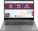 Lenovo IdeaPad 3 17ABA7 S&uuml;learvuti 17,3-tolline HD+ (AMD Ryzen 5 5625U, RAM 8GB, SSD 512GB, AMD Radeon graafika, Windows 11 Home) Prantsuse AZERTY klaviatuur - Hall