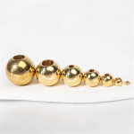 OD 2-16mm l&auml;bi augu tahke messingist pallid 340 suured augud 1-5mm helmed DIY k&auml;ev&otilde;ru k&otilde;rvar&otilde;ngad ehteid tegemiseks aksessuaarid (14mm x 5mm - 2tk)