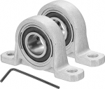 hankimise kaart Pillow Block Bearing 17mm Bore Vertical Zinc Alloy Steel Mounted Flange Pillow Block Bearing Self Aligning Insert Bearing Housing for Machinery Electricity Agriculture 2 Pack