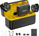 NEEWER CM29 Mini juhtmeta mikrofon, 48 kHz/24 Bit m&uuml;ravastane lapseline mikrofon, 25H aku, 150 m raadius, &uuml;hildub iPhone, iPad, Android, DJI Insta360 kaamera, PC, Mac (1RX+2TX+laadimiskohver)