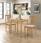 Hallowood Furniture Ledbury v&auml;ike s&ouml;&ouml;gilaud ja 2 tooli, hele tammepuust ristk&uuml;likukujuline laud ja toolid sooja kreemika kangaga polsterdatud istmetega, s&ouml;&ouml;gikomplektid, mis sobivad ideaalselt koju, kontorisse ja