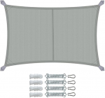 VOUNOT Ristk&uuml;likukujuline markiis koos kinnituskomplektiga, veekindel p&auml;ikesekaitse ilmastikukindel r&otilde;dule, aeda, terrassile, 3 x 4 m, hall